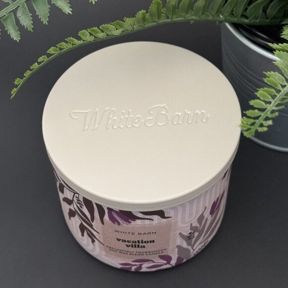 BBW Vacation Villa White Barn Bath & Body Works 3 Wick Candle - Picture 4 of 10